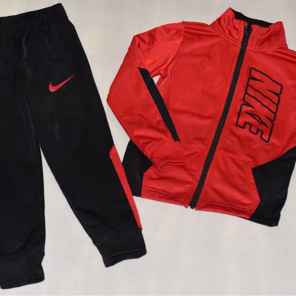 Nike Boys 3-4 matching pants jacket track suit set EUC